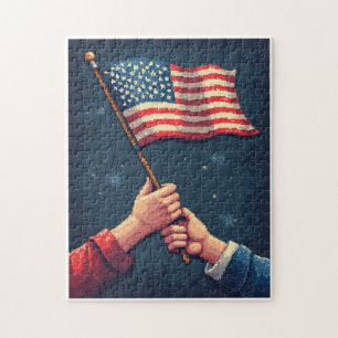 Patriotisches verstecktes Bild-Mosaik-Aktivitätssp