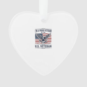Patriotisches Veteran-Adler Vintage Gravur Shirt D Ornament