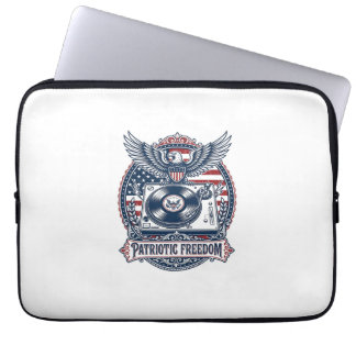 Patriotisches Vinyl-Sammler Vektorgrafik T-Shirt Laptopschutzhülle