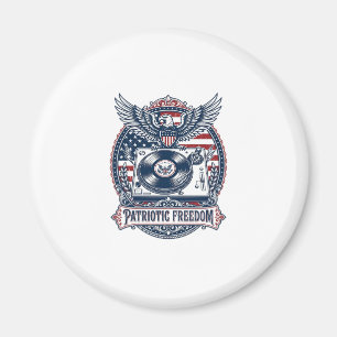 Patriotisches Vinyl-Sammler Vektorgrafik T-Shirt Magnet