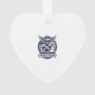 Patriotisches Vinyl-Sammler Vektorgrafik T-Shirt Ornament