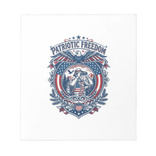 Patriotisches Vogelbeobachter-Vektorgrafik-T-Shirt Notizblock