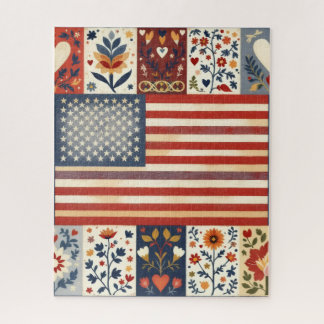 Patriotisches Volkskunst-Puzzle