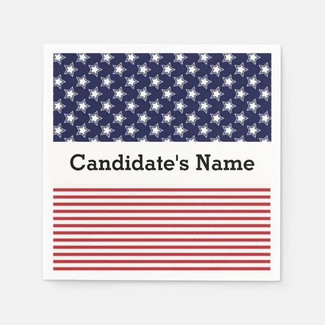 Patriotisches Wahlpapier Napkins Serviette (Vorderseite)