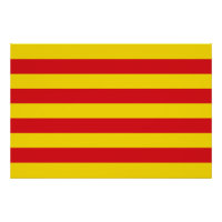 Patriotisches Wandplakat mit der Flagge Katalonien