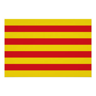 Patriotisches Wandplakat mit der Flagge Katalonien Poster