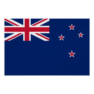 Patriotisches Wandplakat mit der Flagge Neuseeland Poster