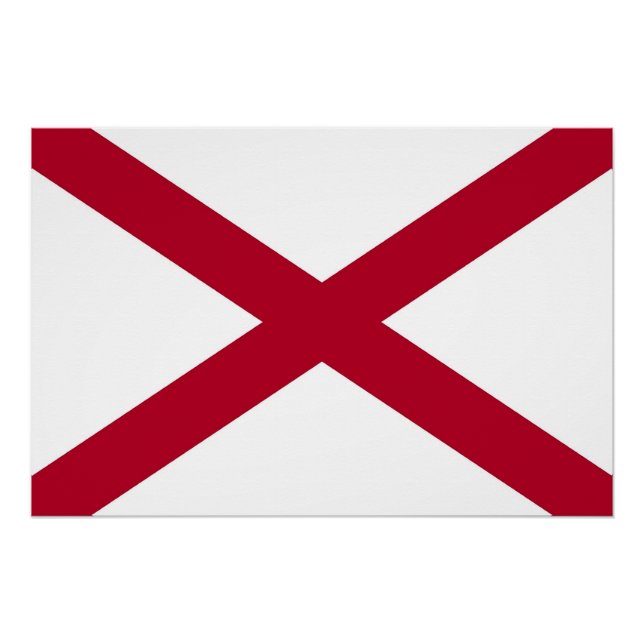 Patriotisches Wandplakat mit Flag Alabama, USA Poster (Vorderseite)