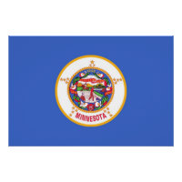 Patriotisches Wandplakat mit Flag Minnesota