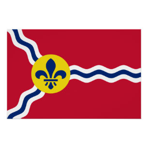 Patriotisches Wandplakat mit Flag von St. Louis, U Poster