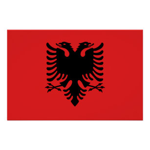 Patriotisches Wandplakat mit Flagge Albaniens Poster