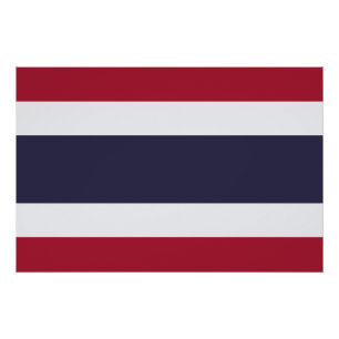 Patriotisches Wandposter mit der Flagge Thailands Poster