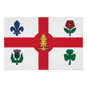 Patriotisches Wandposter mit der Flagge von Montre Poster