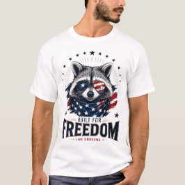 Patriotisches Waschbär-Freiheits-Grafik-Shirt T-Shirt