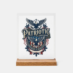Patriotisches Weihnachten Vektorgrafik T-Shirt (2) Acrylschild