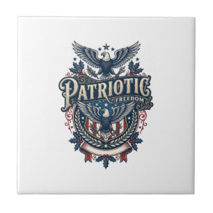 Patriotisches Weihnachten Vektorgrafik T-Shirt (2) Fliese