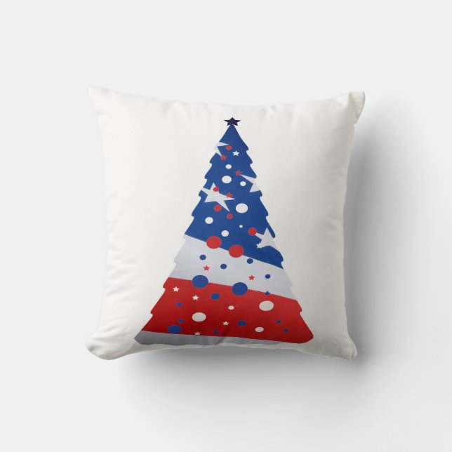 Patriotisches WeihnachtsWurfskissen Kissen (Vorderseite)
