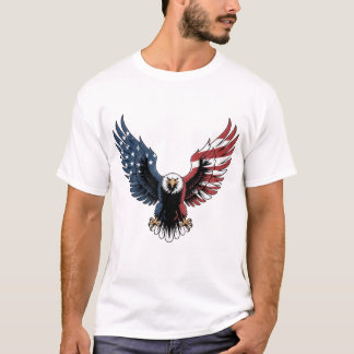 Patriotisches Weißkopfseeadler-T-Shirt – USA-Flagg T-Shirt