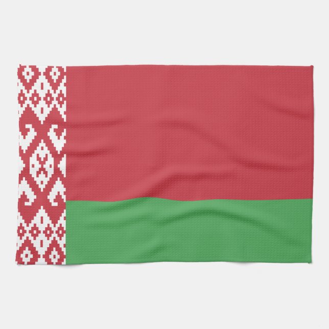 Patriotisches weißrussisches Flag-Handtuch Geschirrtuch (Horizontal)