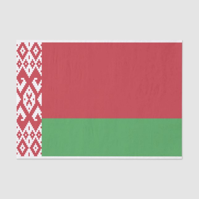 Patriotisches Weißrussisches Flag Tissue Paper Seidenpapier (Vorderseite)