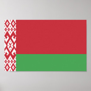 Patriotisches Weißrussisches Flaggenplakat Poster