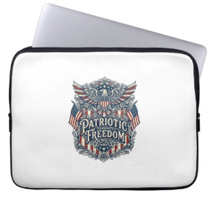 Patriotisches Western-Blumen-Vektorgrafik-T-Shirt Laptopschutzhülle