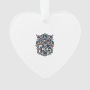 Patriotisches Western-Blumen-Vektorgrafik-T-Shirt Ornament