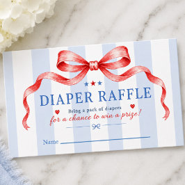 Patriotisches Windel-Raffle-Ticket Begleitkarte