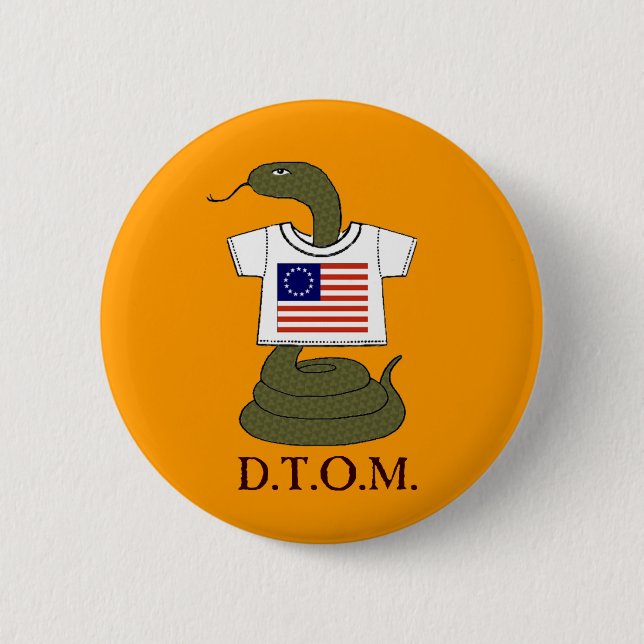 Patriotisches YE "treten nicht auf mir" Button (Vorderseite)