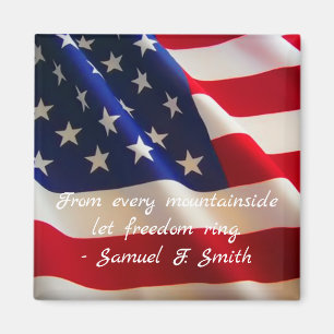 Patriotisches Zitat der amerikanischen Flagge Magnet