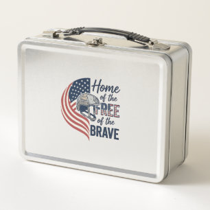 Patriotisches Zuhause der Freien Tapfere Helm Shir Metall Brotdose