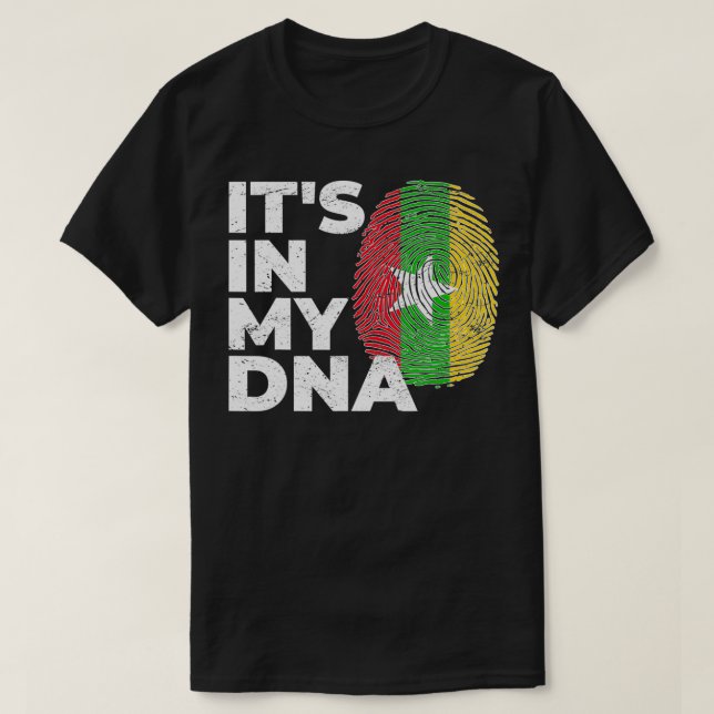 Patriotism Flag Pride Patriot It's in my DNA Myanm T-Shirt (Design vorne)