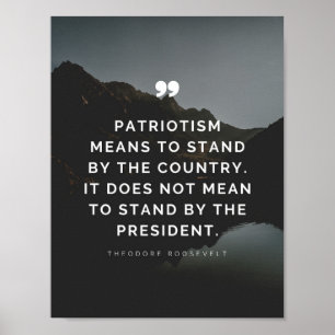 Patriotismus bedeutet, dem Land beizustehen Poster