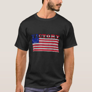 Patriotismus Betsy Ross Flag Sieg Amerika Männer W T-Shirt