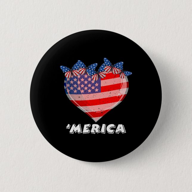 Patriotismus Merica Pride Us Patriots Usa Fan Inde Button (Vorderseite)