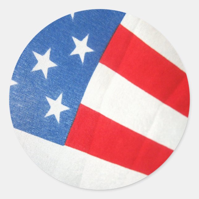 Patriotismus Runder Aufkleber (Vorderseite)