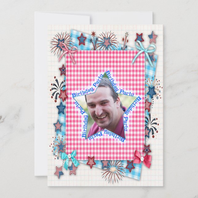 Patriotiv Birthday party Invitation (Devant)