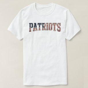 Patriots American Flag Distressed Shirt   Vintage 