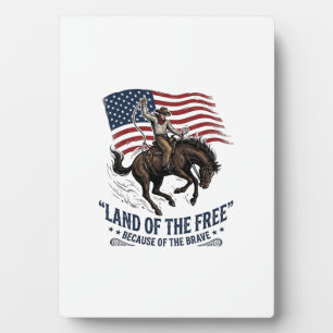 Patriots Cowboy Land der Freien Western Hemd De Fotoplatte
