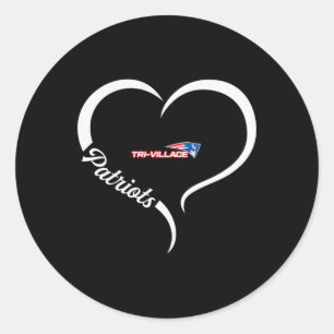 Patriots-Logo des Dörfchens Halbherz Slogan Hs Runder Aufkleber