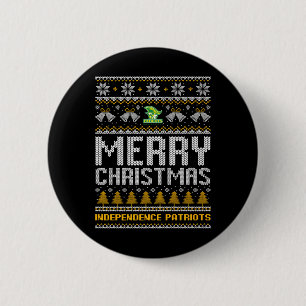 Patriots-Logos für Unabhängigkeit frohe Weihnachte Button
