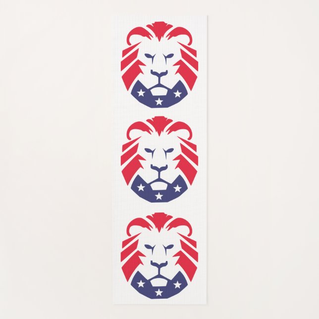 Patriots-Löwe Yogamatte (Vorderseite)