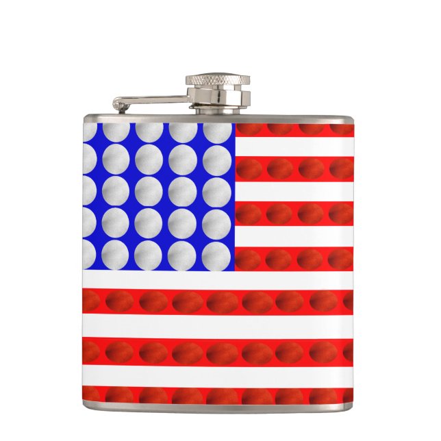 Patriots Vinyl Wrapped Flask Flachmann (Vorderseite)