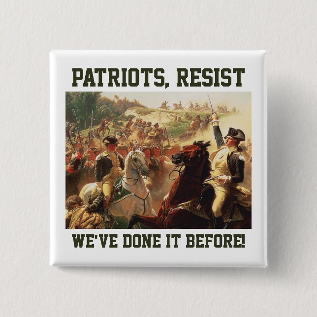 Patriots widersetzt Angriffe auf die Demokratie Button (Vorderseite)