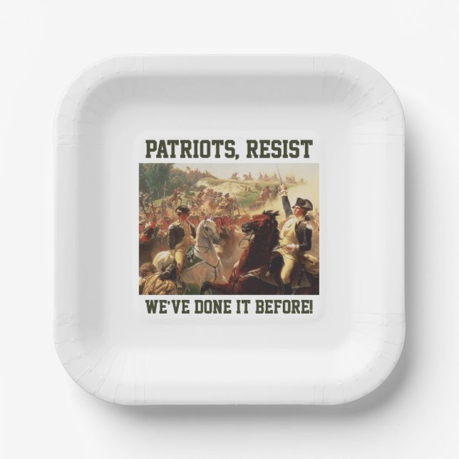 Patriots widersetzt Angriffe auf die Demokratie Pappteller (Vorderseite)