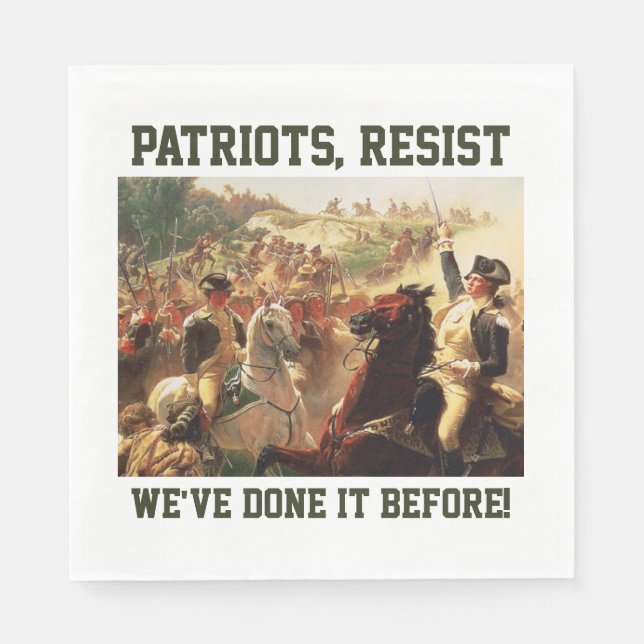 Patriots widersetzt Angriffe auf die Demokratie Serviette (Vorderseite)