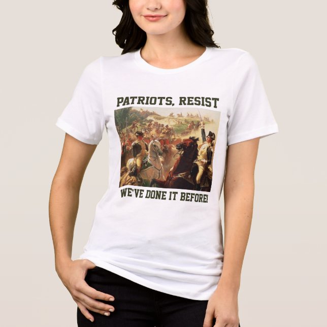 Patriots widersetzt Angriffe auf die Demokratie Tri-Blend Shirt (Vorderseite)