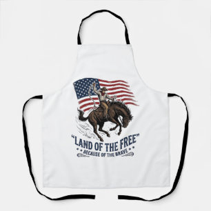Patriotsches Cowboy-Land Der Freien Western-Hemd D Schürze