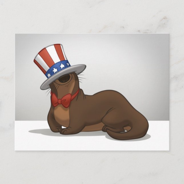 Patriotter Postcard Postkarte (Vorderseite)