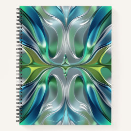 Patrón abstracto de ondas de Agua Notizbuch